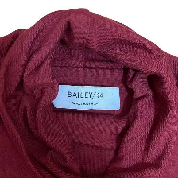 Bailey 44 Small Cranberry Black Bottom‎ Sleeveless Turtleneck Short Dress - Picture 4 of 7